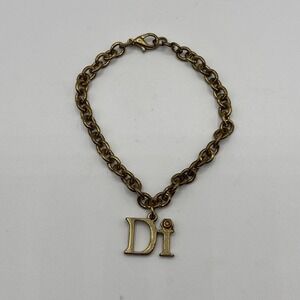 Diamond International Charm Bracelet Gold Toned